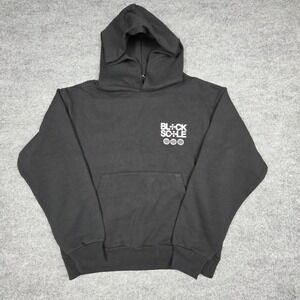 Black Scale Spectrum Hoodie Men's Medium Black Graphic Double Sided NWT